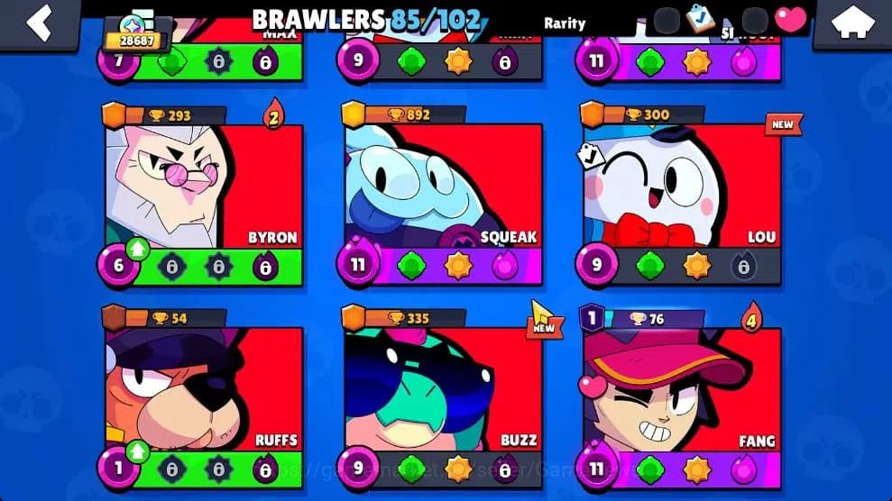 Brawl Stars Accounts 28K Trophy|85 Brawlers 28 Max Lvl|309 Skins|2 Hypc image 11