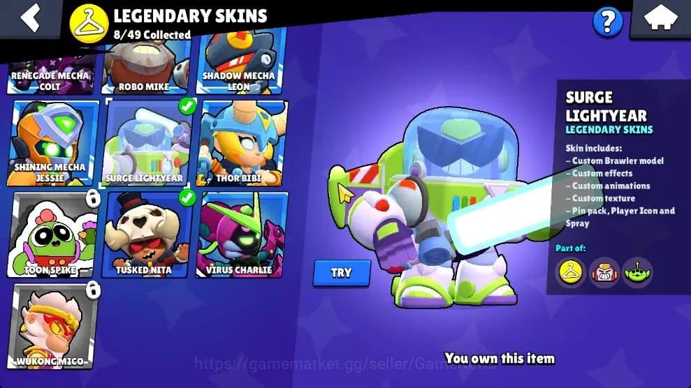 Brawl Stars Accounts 28K Trophy|85 Brawlers 28 Max Lvl|309 Skins|2 Hypc image 17