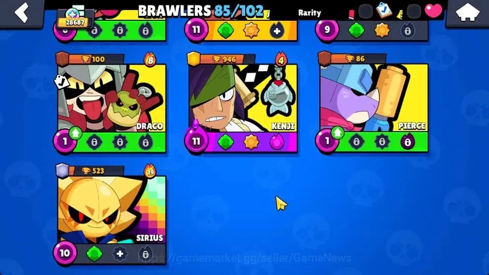 Brawl Stars Accounts 28K Trophy|85 Brawlers 28 Max Lvl|309 Skins|2 Hypc image 9