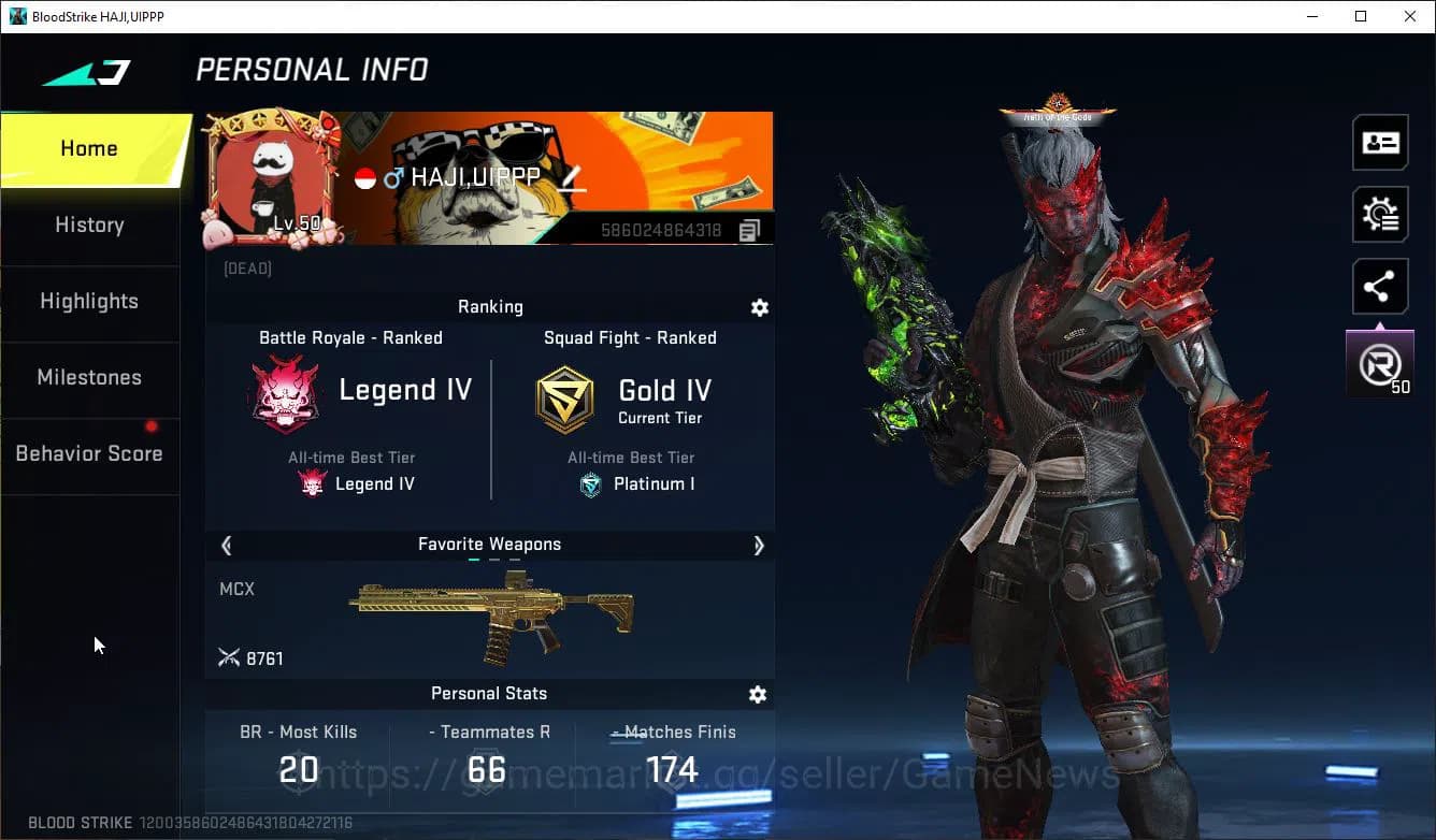 Blood Strike Accounts ASIA|EVO(FAL)+Colab 7DS(Kar98k,QBZ95)+11 ULTRA(Zer image 2