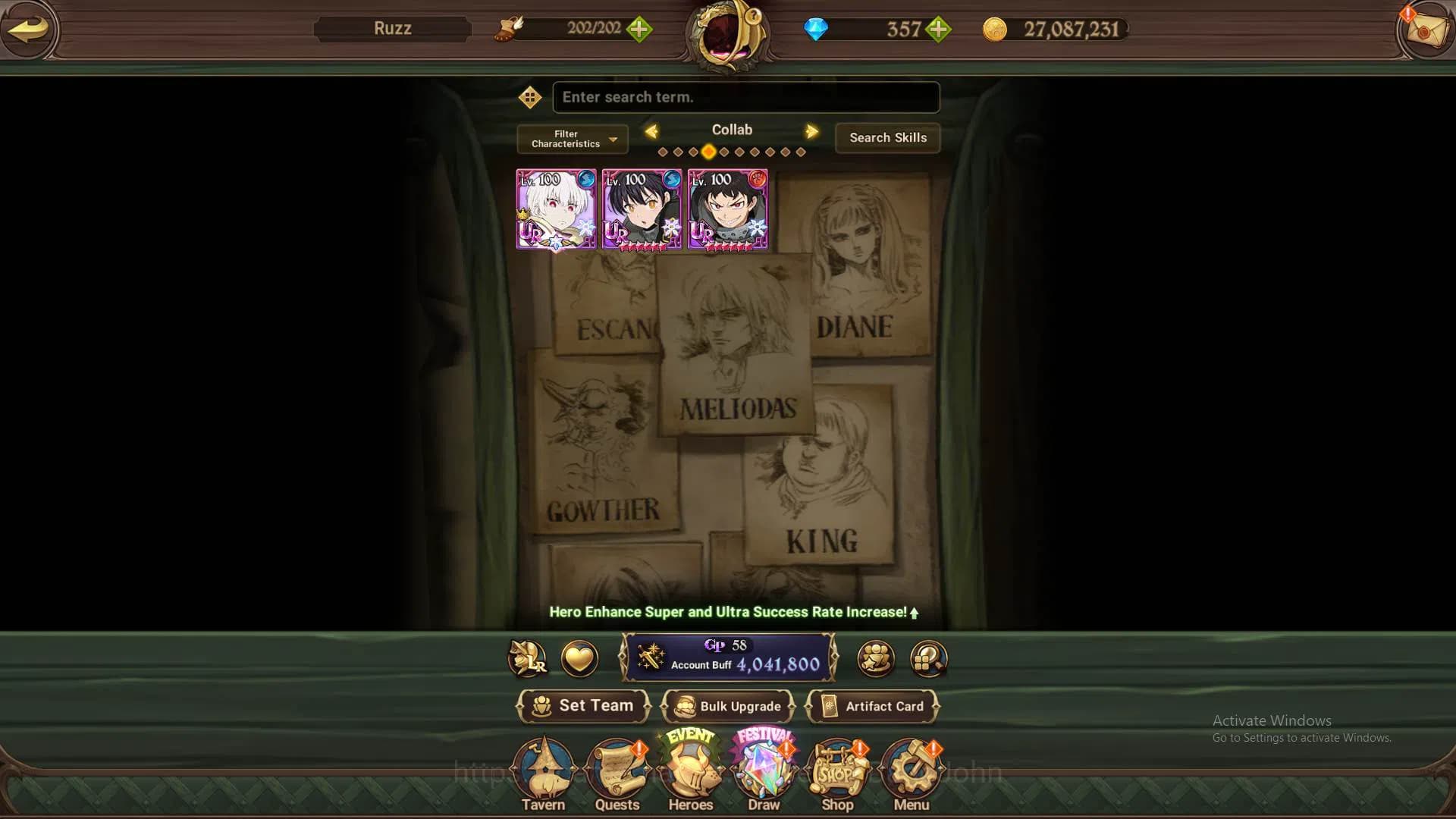 The Seven Deadly Sins: Grand Cross Accounts GLOBAL|4M CC|45LS-DM 357|1LR,Full collab FF|ELizab image 11