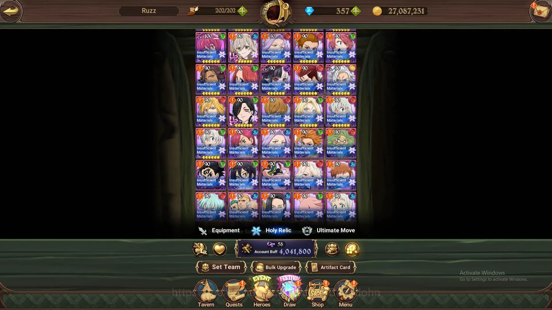 The Seven Deadly Sins: Grand Cross Accounts GLOBAL|4M CC|45LS-DM 357|1LR,Full collab FF|ELizab image 13