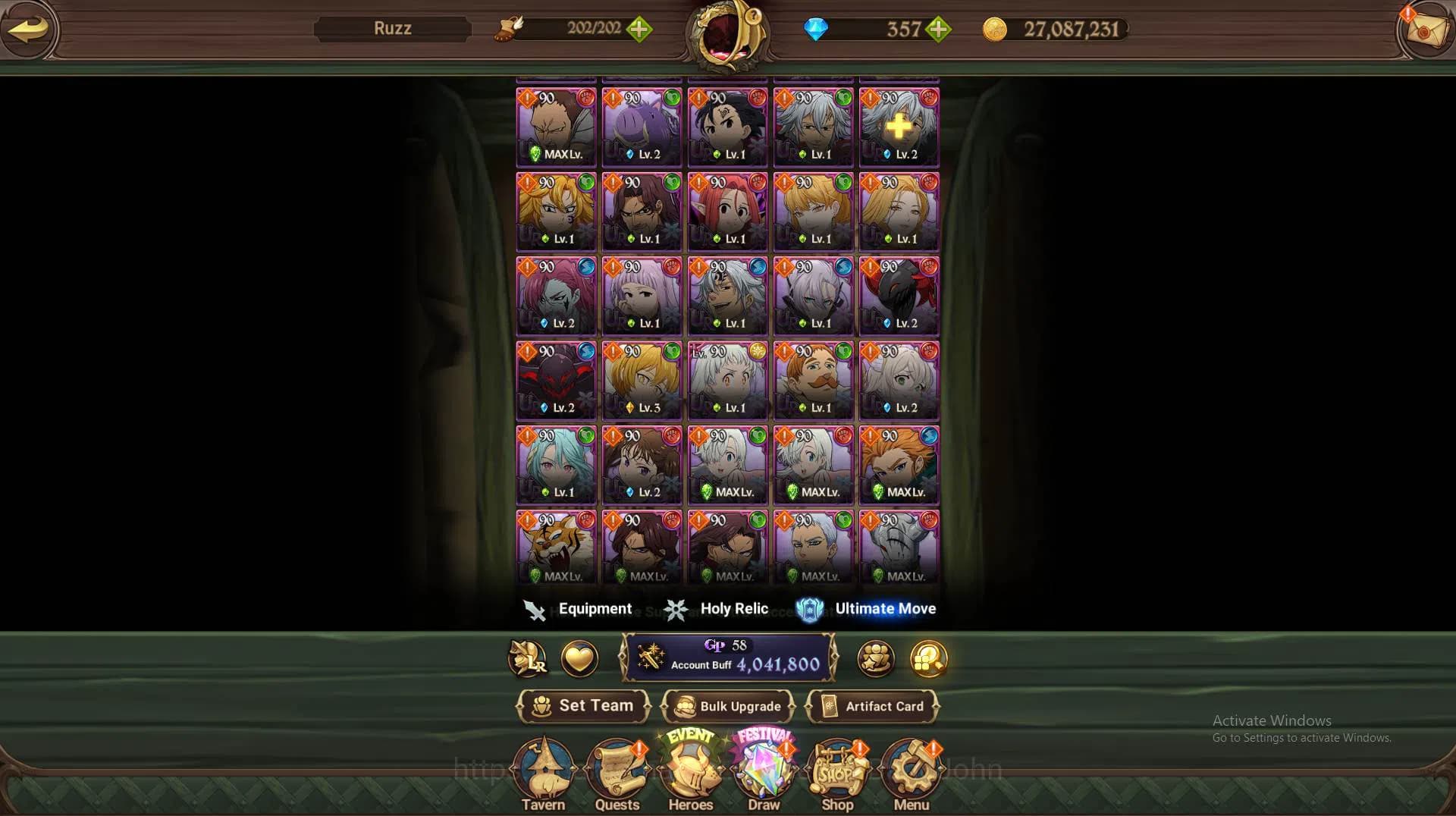 The Seven Deadly Sins: Grand Cross Accounts GLOBAL|4M CC|45LS-DM 357|1LR,Full collab FF|ELizab image 16