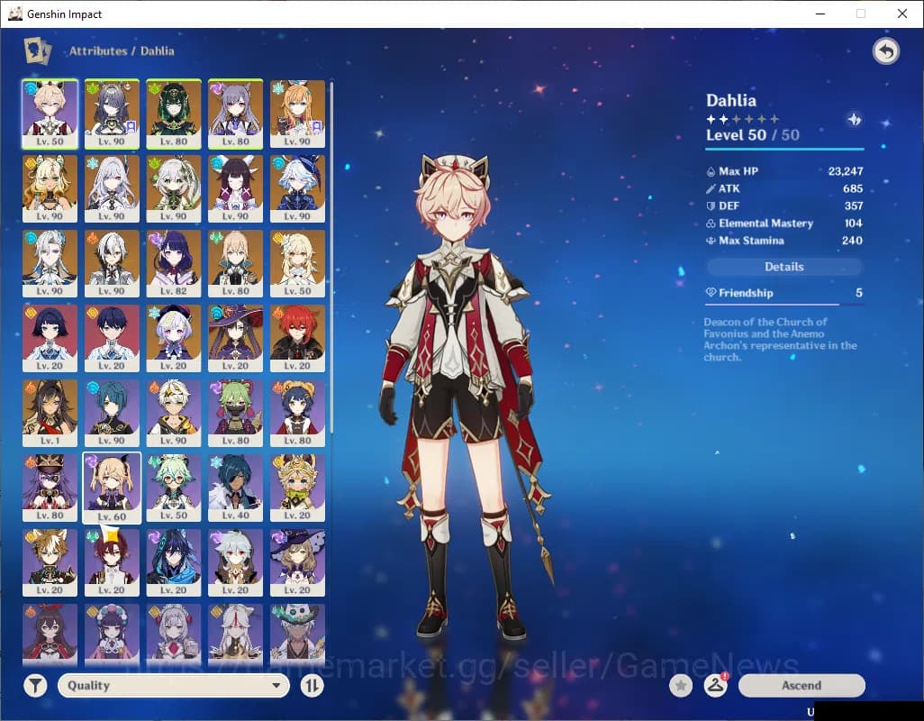 Genshin Impact Accounts ASIA|AR 58|11 Limited+3(*5Weapon)|Columbina,Skirk, image 14