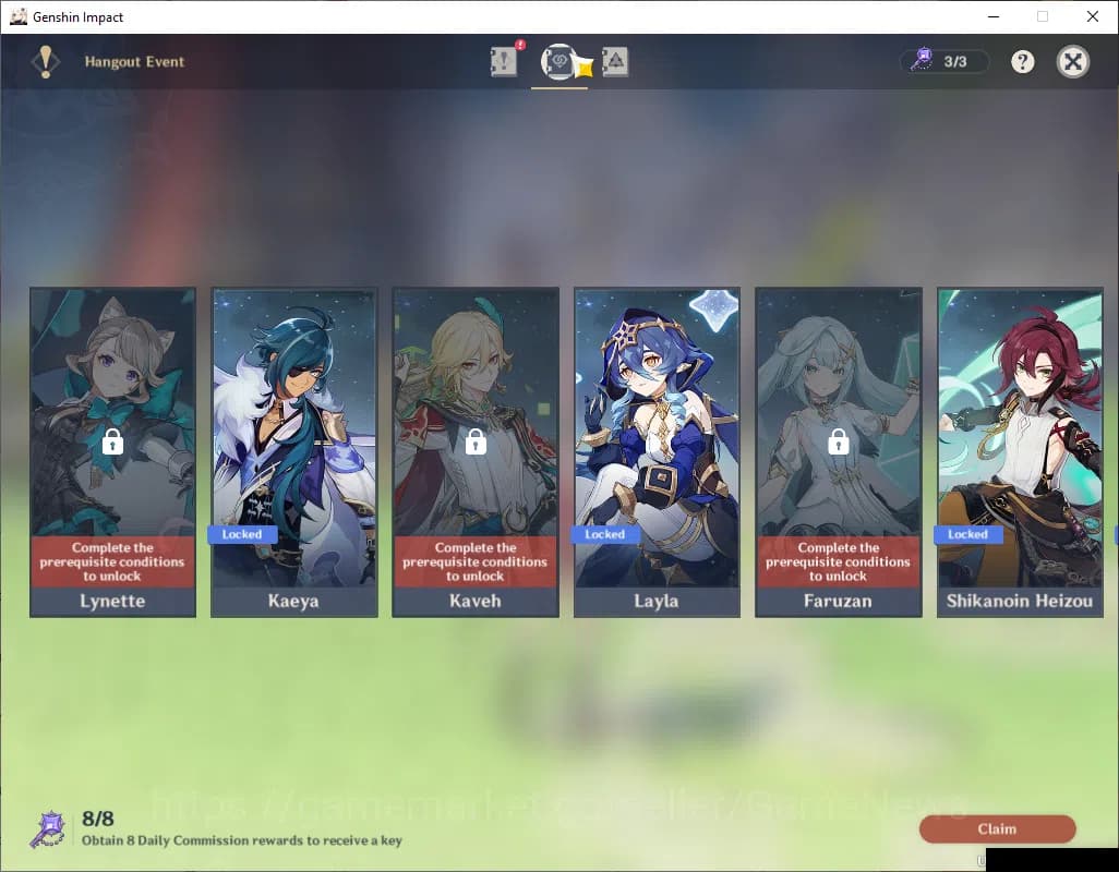 Genshin Impact Accounts ASIA|AR 58|11 Limited+3(*5Weapon)|Columbina,Skirk, image 5
