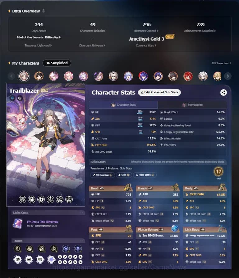 Genshin Impact Accounts EU|Free HSR|AR59|PreamTeam Ganyu+sign,Raiden|18Lim image 5