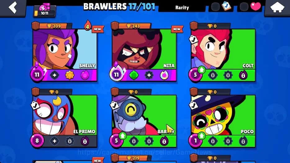 Brawl Stars Accounts 1011 Trophy|11K Bling|17 Brawlers 3 Max Lvl|Legend image 7