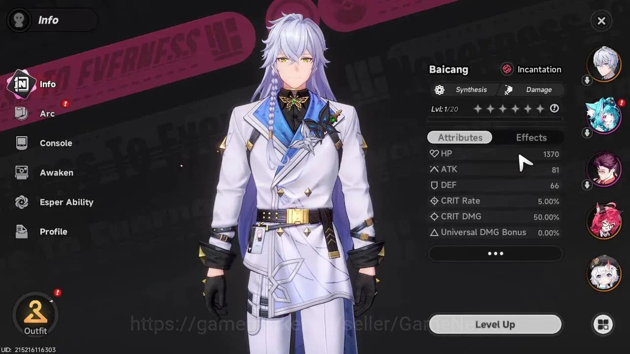 Neverness to Everness Accounts GLOBAL EU|HL 3|3 SSR Limited Nanally, Sakiri, Baic image 2