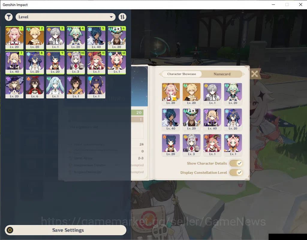 Genshin Impact Accounts ASIA|Starter|AR 20|1 Limited+16(4Character)|Linnea image 1