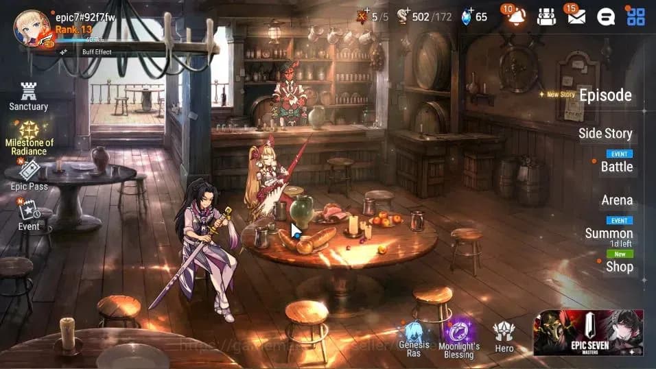Epic Seven Accounts GLOBAL Unverif|New Era|3 ML(Monarch of The Sword I image 1