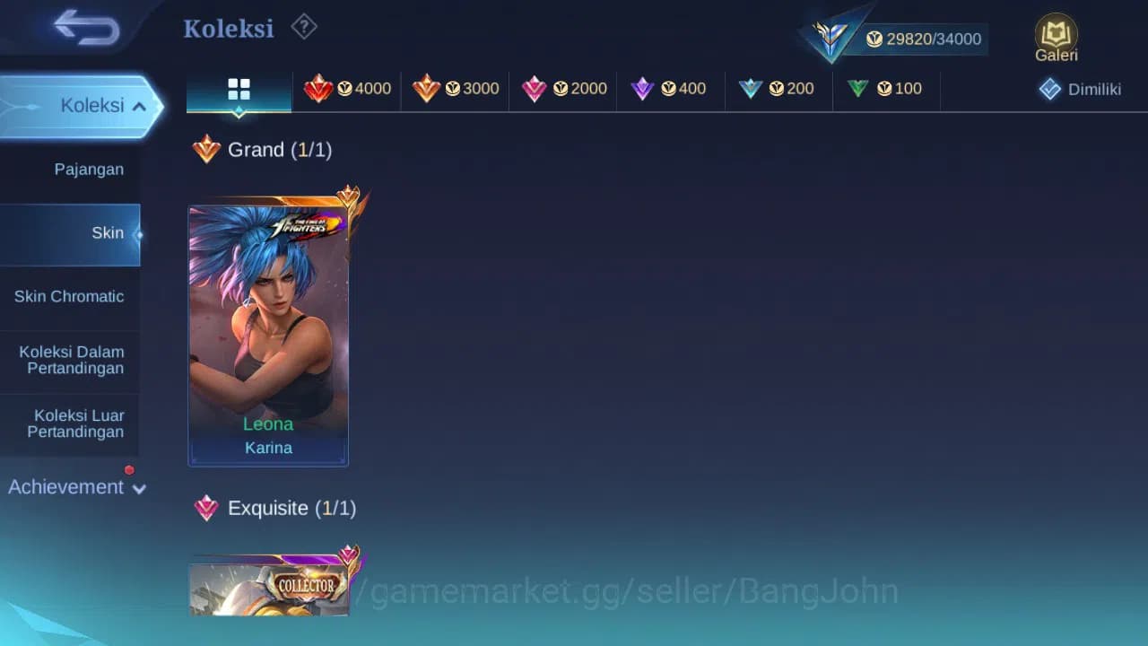 Mobile Legends: Bang Bang Accounts GLOBAL Hero 111 Skin 147 | KOF Karina | Dtamer Val image 1