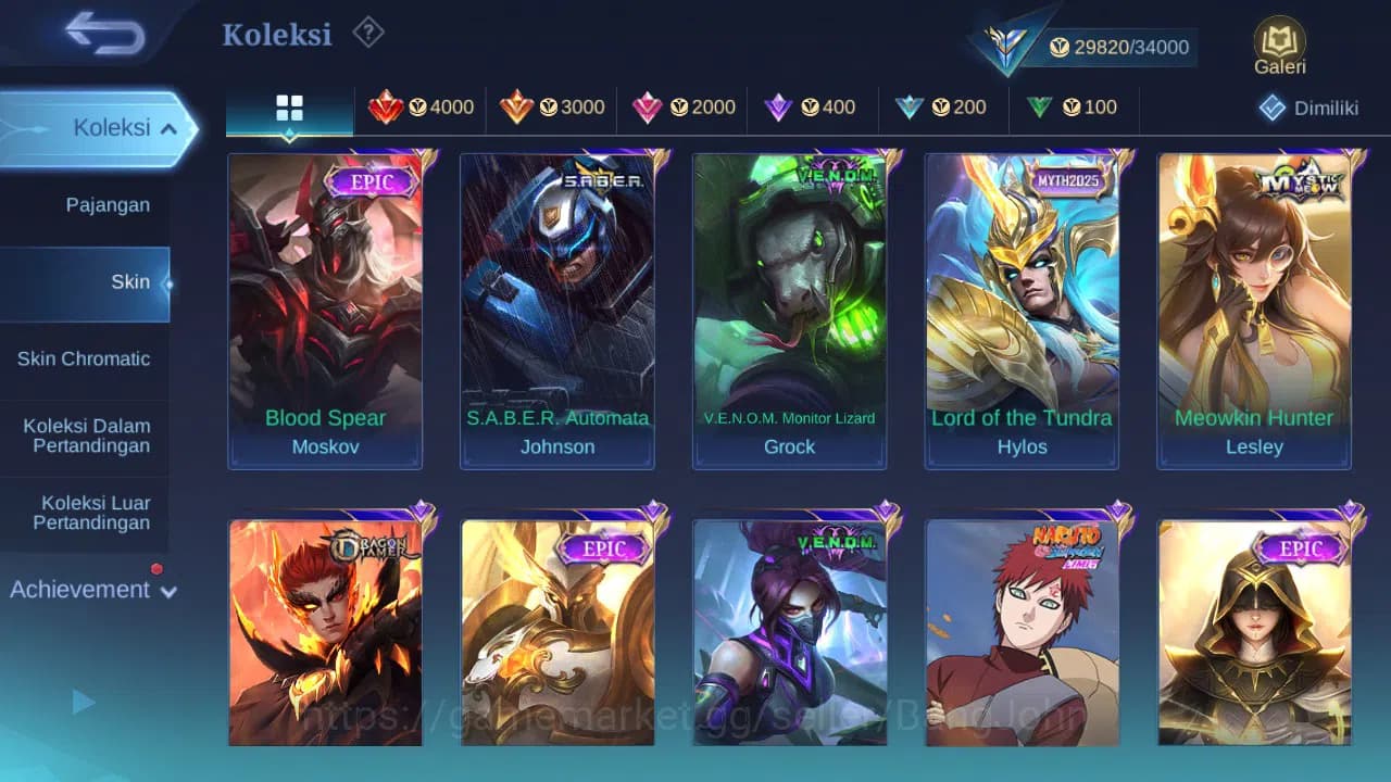 Mobile Legends: Bang Bang Accounts GLOBAL Hero 111 Skin 147 | KOF Karina | Dtamer Val image 4