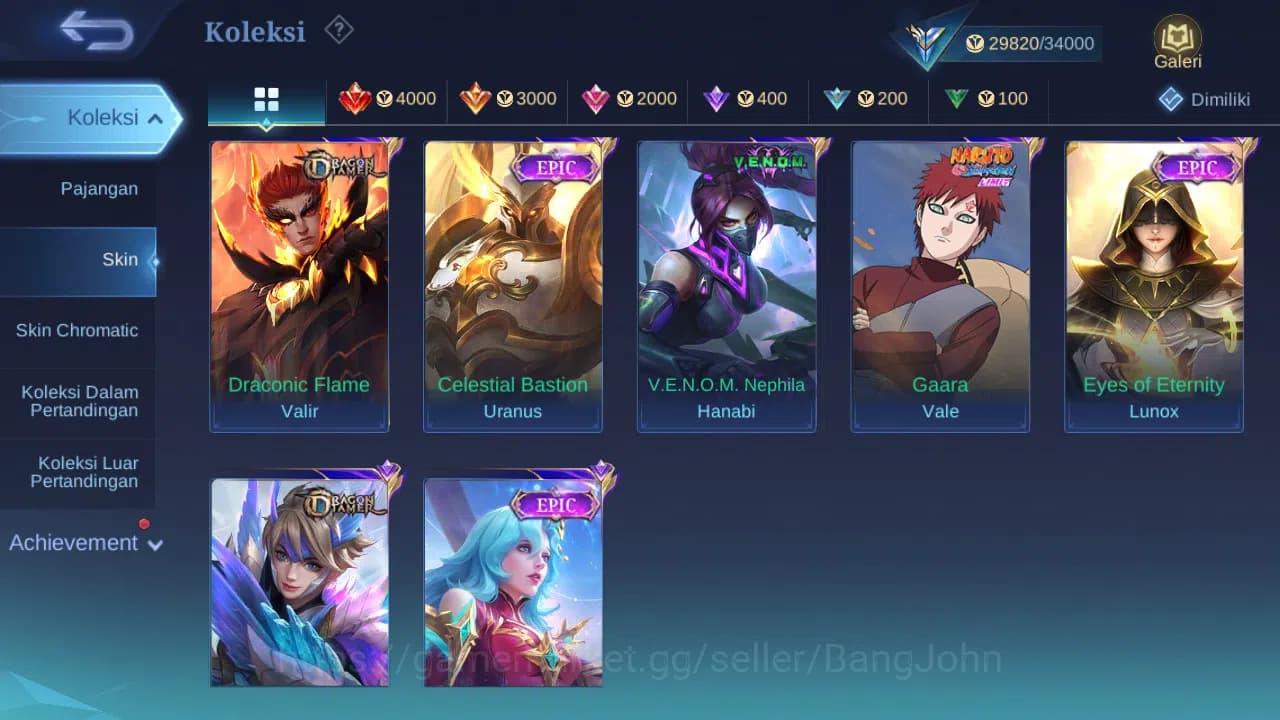 Mobile Legends: Bang Bang Accounts GLOBAL Hero 111 Skin 147 | KOF Karina | Dtamer Val image 5