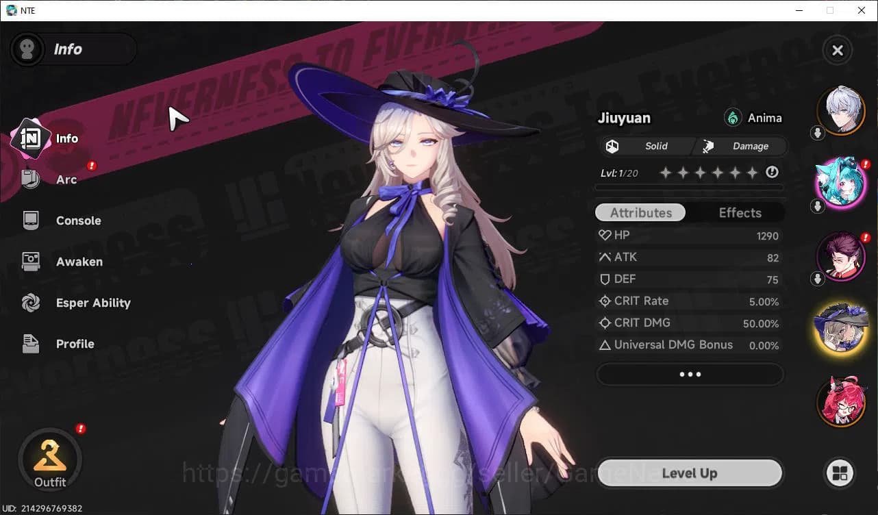 Neverness to Everness Accounts GLOBAL EU|HL 3| 2 SSR Limited Nanally, Jiuyuan |5 image 2