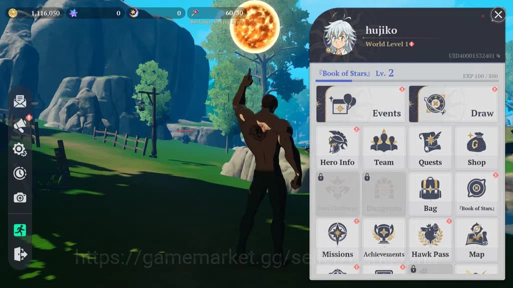 The Seven Deadly Sins: Origin Accounts EUROPE|Fresh Starter Lvl 2|2 SSR|Escanor,Guila&4SR image 1