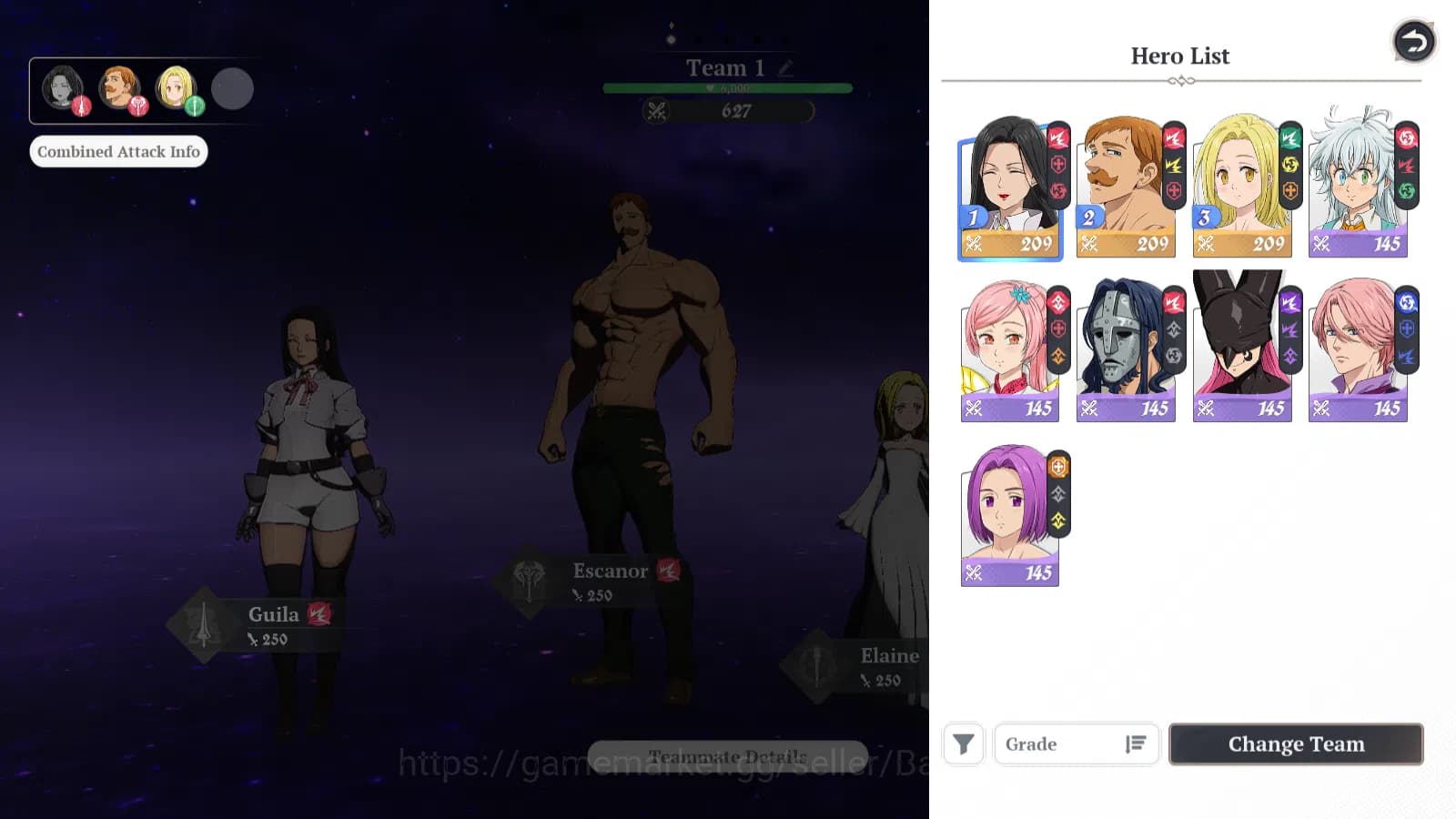 The Seven Deadly Sins: Origin Accounts EUROPE|Fresh Starter Lvl 2|2 SSR|Escanor,Guila&4SR image 4