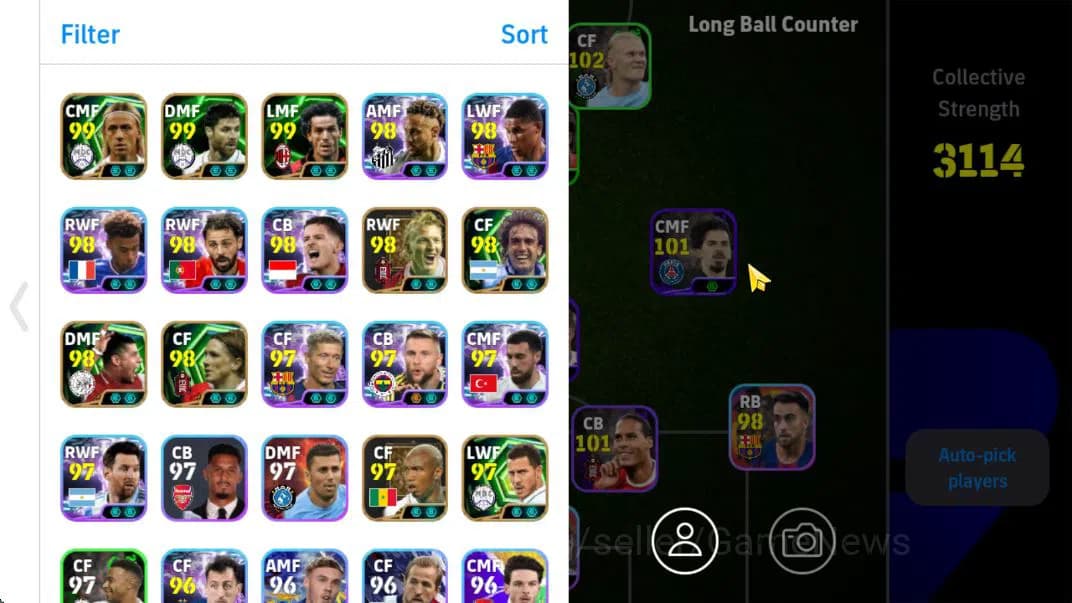 eFootball Accounts Mobile|Xabi Alonsom,Donadoni,Blitz Curler(Neymar J image 3