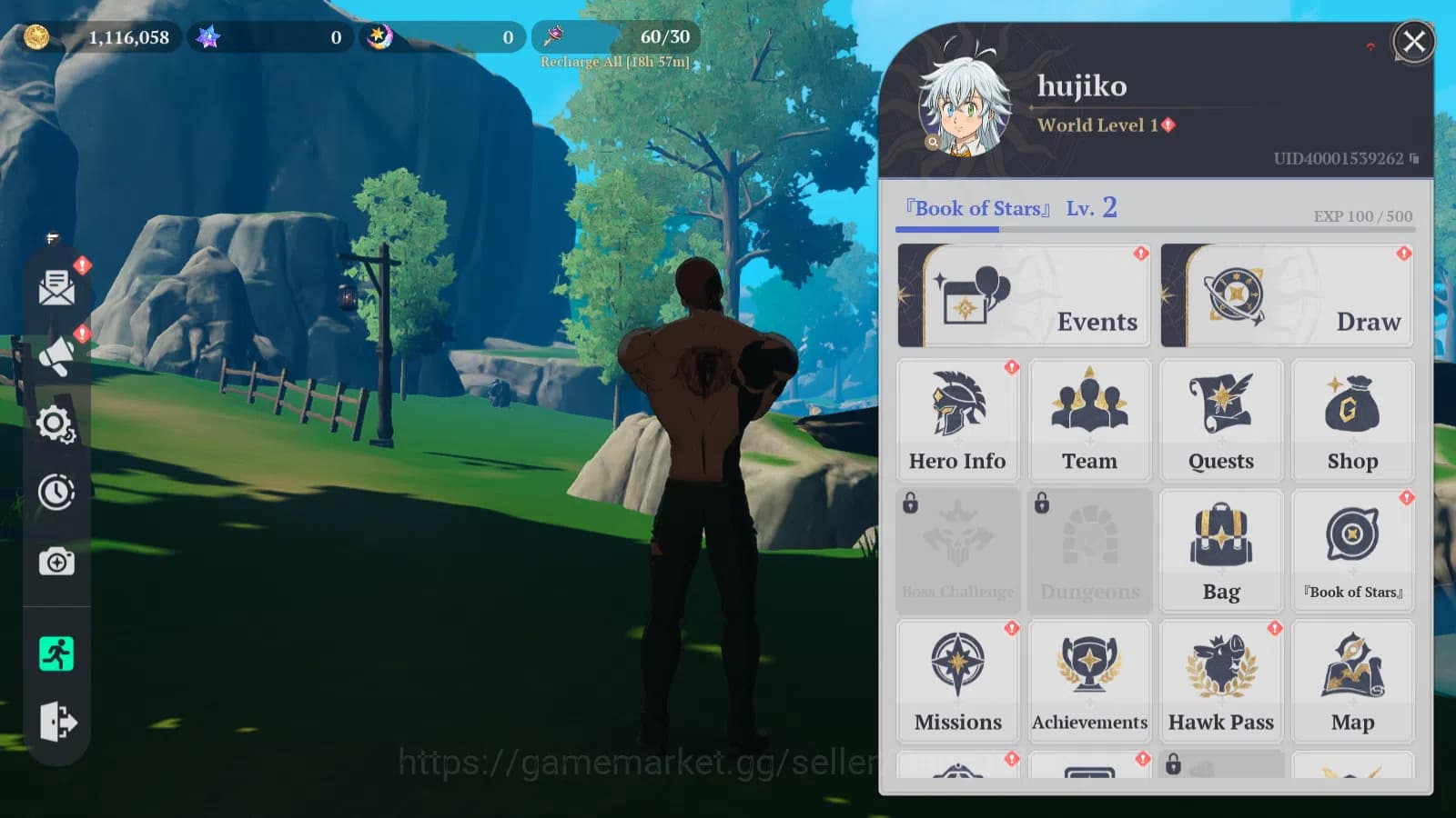 The Seven Deadly Sins: Origin Accounts EUROPE|Fresh Starter Lvl 2|2 SSR|Escanor,Guila&8SR image 1