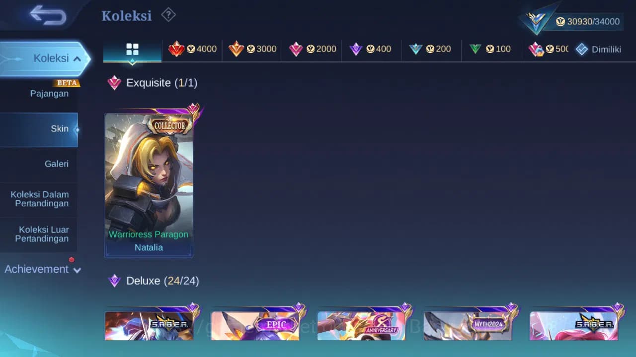 Mobile Legends: Bang Bang Accounts GLOBAL Hero 96 Skin 137 CC Nata | Epic Khaleed Lan image 1