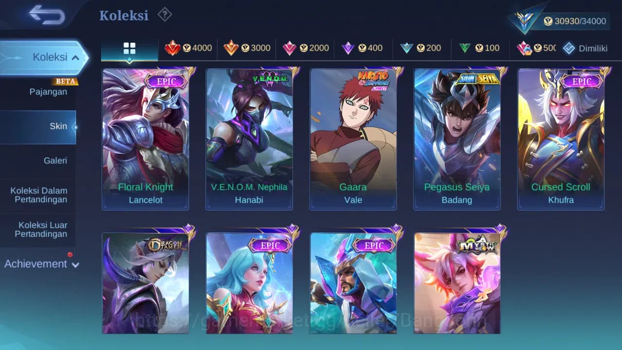 Mobile Legends: Bang Bang Accounts GLOBAL Hero 96 Skin 137 CC Nata | Epic Khaleed Lan image 20