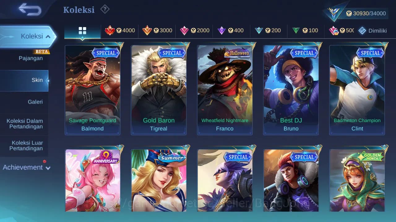 Mobile Legends: Bang Bang Accounts GLOBAL Hero 96 Skin 137 CC Nata | Epic Khaleed Lan image 6