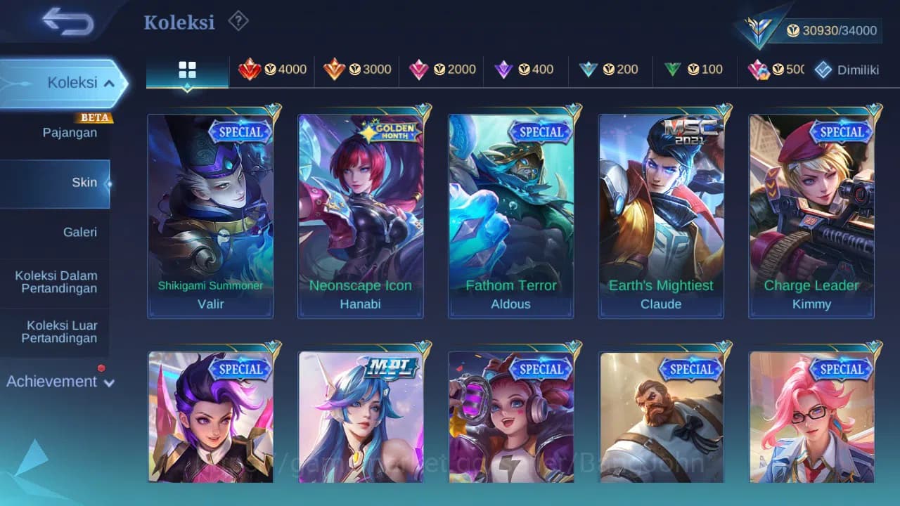 Mobile Legends: Bang Bang Accounts GLOBAL Hero 96 Skin 137 CC Nata | Epic Khaleed Lan image 8