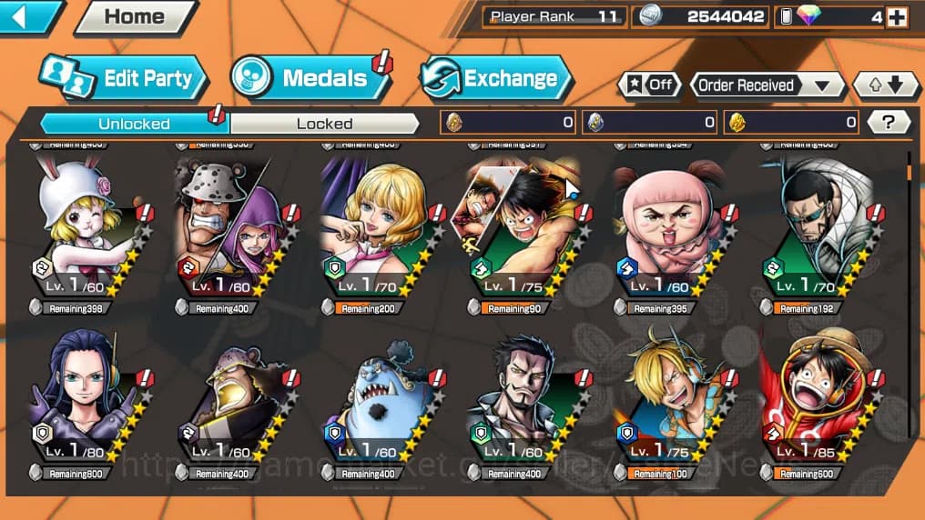 One Piece Bounty Rush Accounts Global|3EX|Flame Emperor Sabo,Winner Island Law,Bl image 6