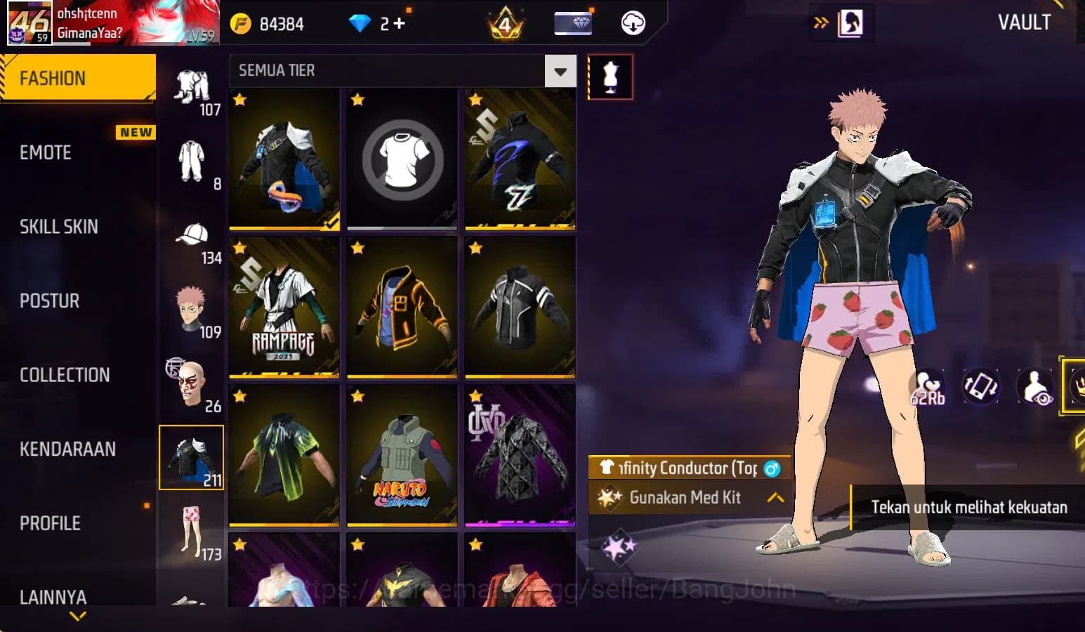 Free Fire Accounts Indonesia, vault 211, SG TROMPET,EVO STRELING LVL image 12