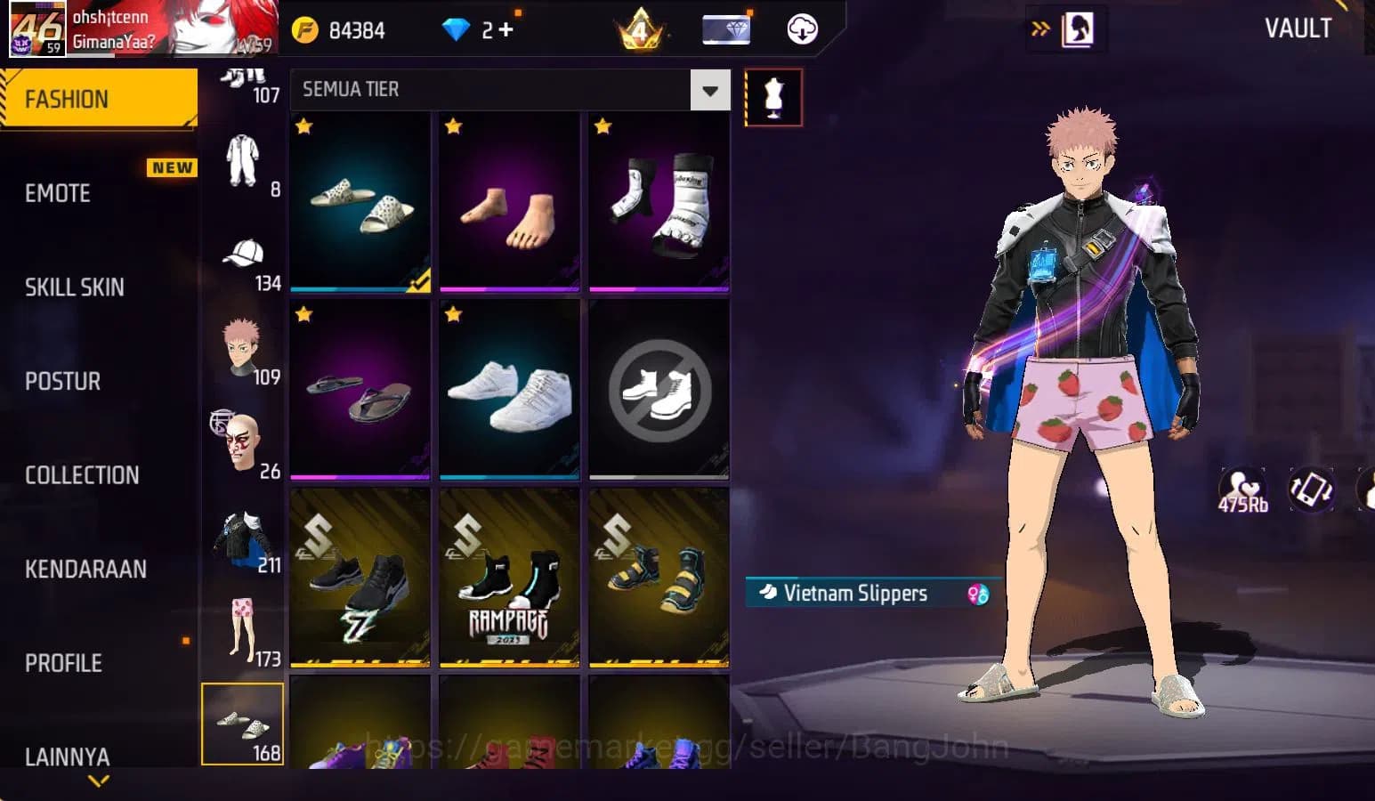 Free Fire Accounts Indonesia, vault 211, SG TROMPET,EVO STRELING LVL image 14