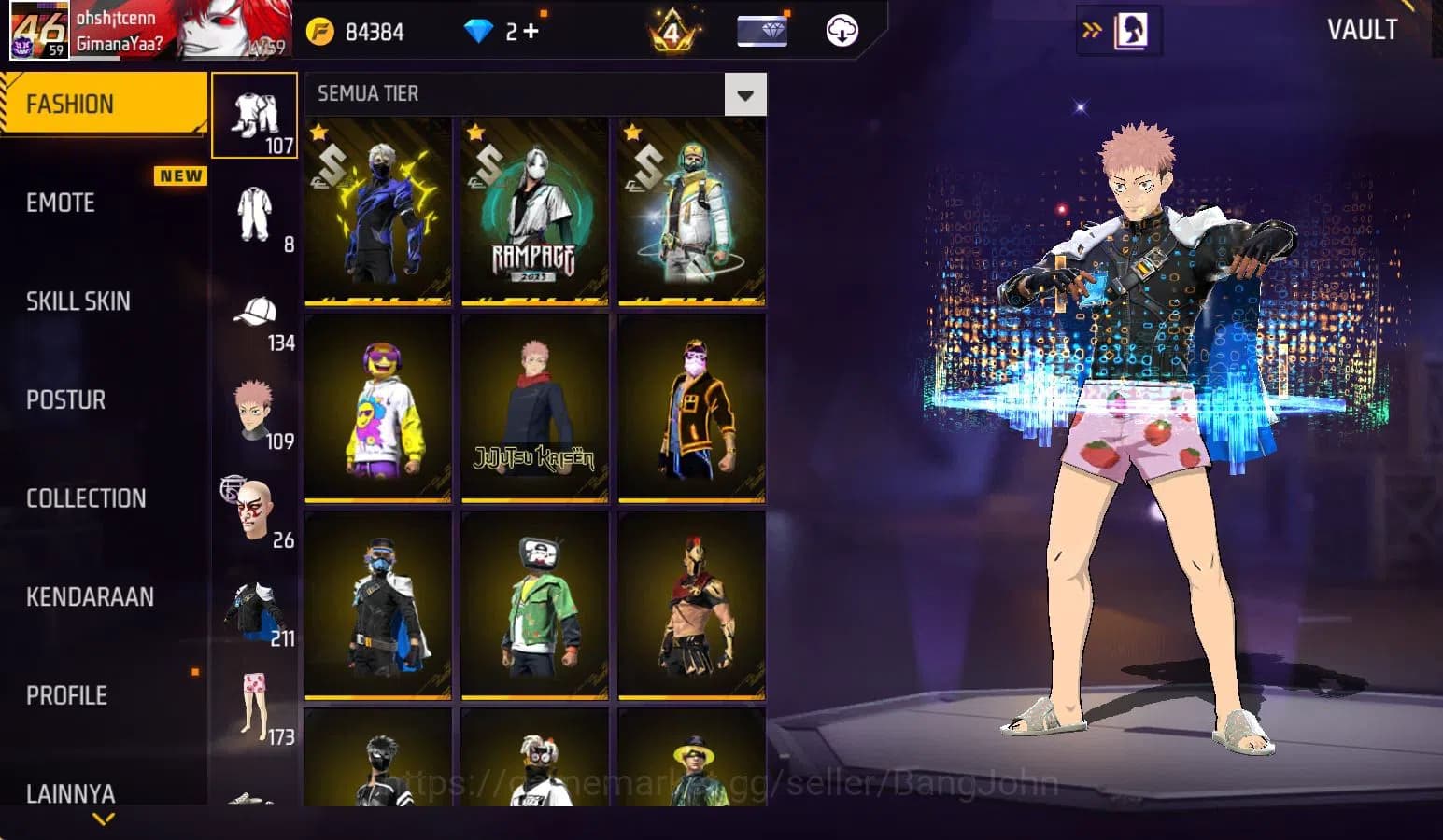 Free Fire Accounts Indonesia, vault 211, SG TROMPET,EVO STRELING LVL image 7