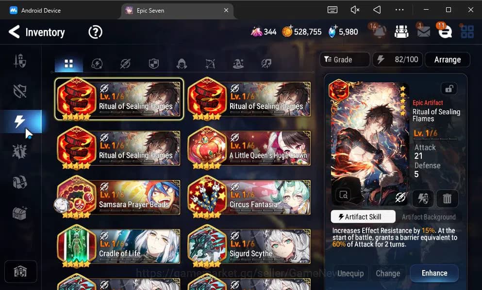 Epic Seven Accounts GBL Unverif|NewEra|6 ML(Salome,LOTScales,NM Luna,e image 13