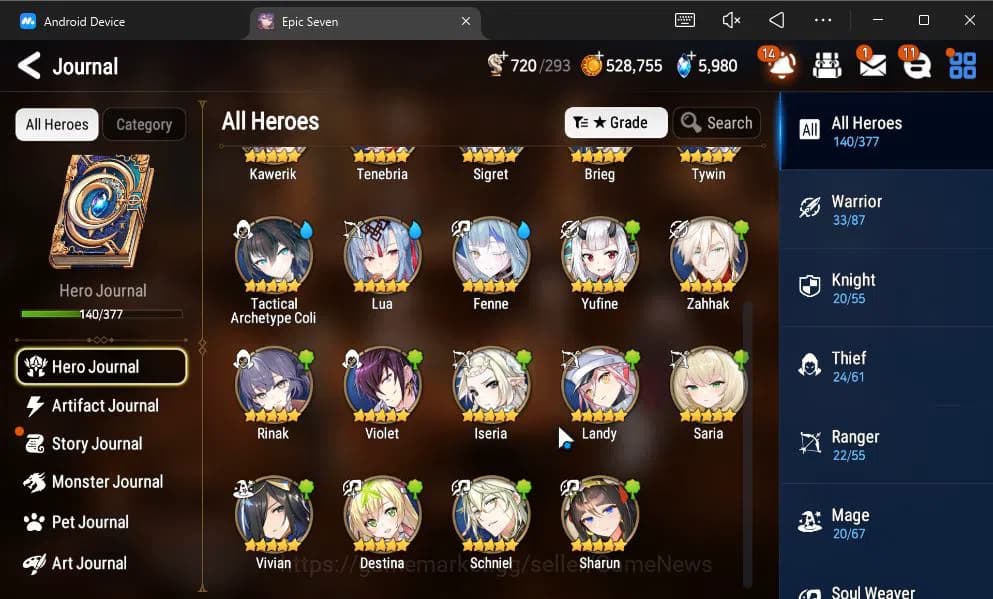 Epic Seven Accounts GBL Unverif|NewEra|6 ML(Salome,LOTScales,NM Luna,e image 18