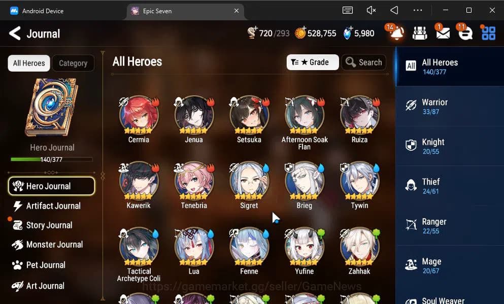 Epic Seven Accounts GBL Unverif|NewEra|6 ML(Salome,LOTScales,NM Luna,e image 19