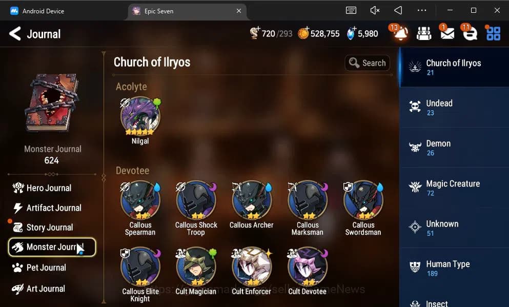 Epic Seven Accounts GBL Unverif|NewEra|6 ML(Salome,LOTScales,NM Luna,e image 4