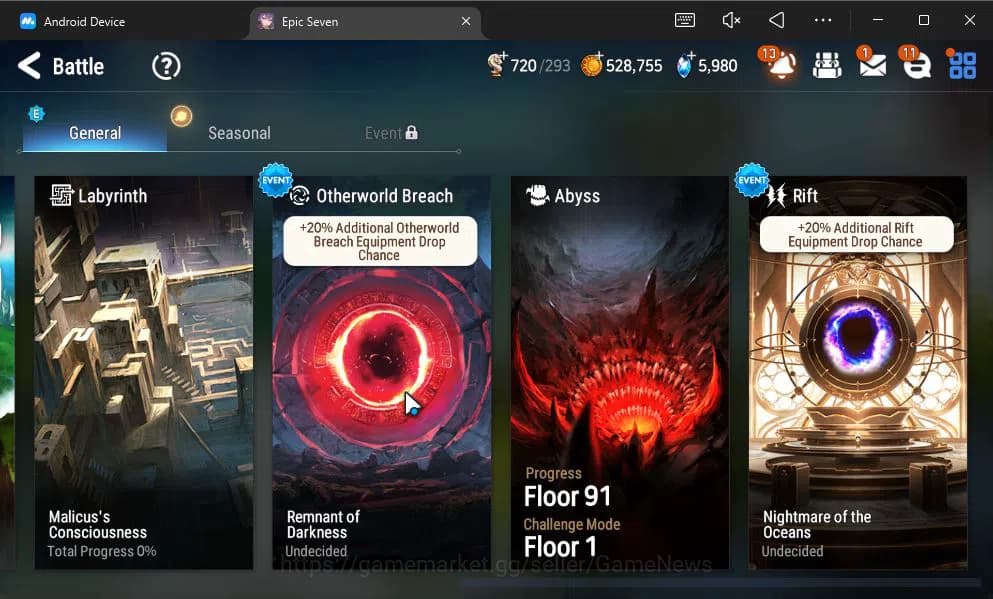 Epic Seven Accounts GBL Unverif|NewEra|6 ML(Salome,LOTScales,NM Luna,e image 7