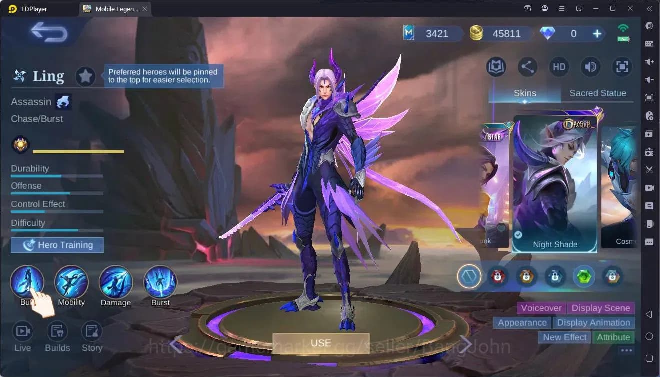 Mobile Legends: Bang Bang Accounts Global|Hero 46|Skin 70|Seasoned|9th Fanny|Dragon L image 5