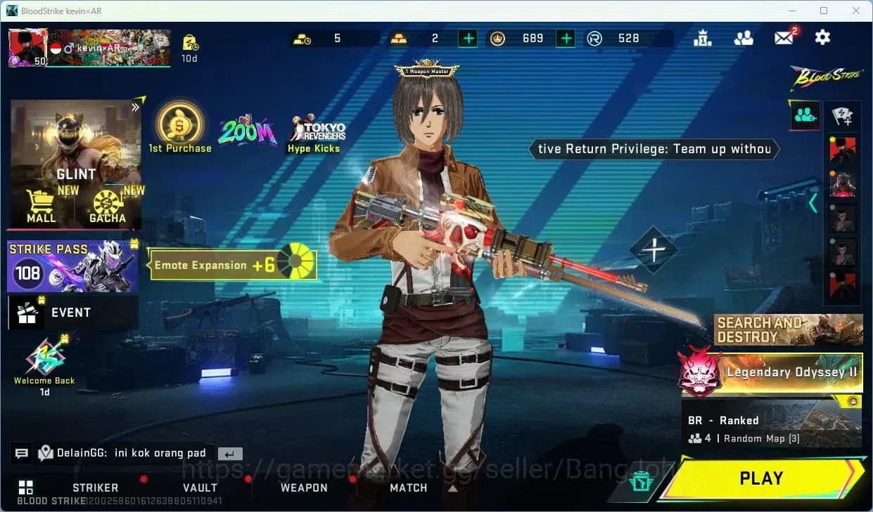 Blood Strike Accounts ASIA | EVO FAL-Evolved Draco | 4 Collab Skins | 13 image 1