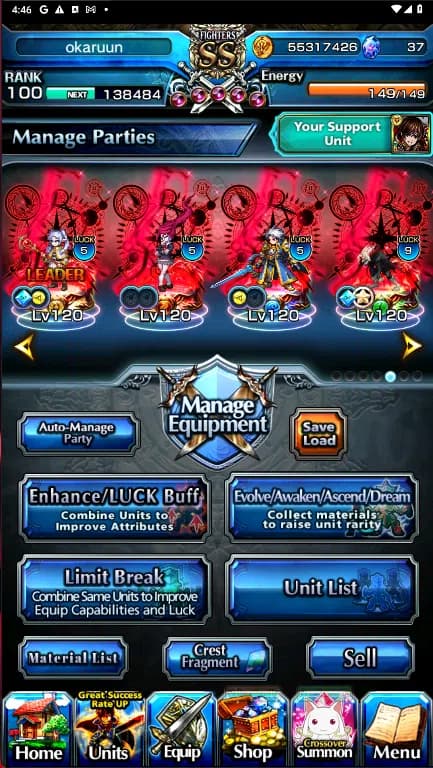 Grand Summoners Accounts GLOBAL | Ascend 19 | Double Okarun TW, Roy TW, Fri image 2