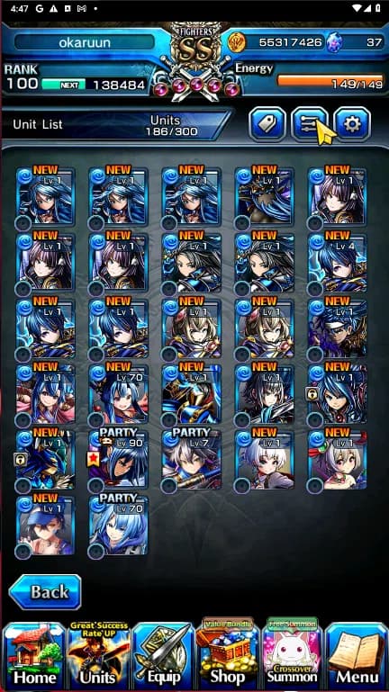 Grand Summoners Accounts GLOBAL | Ascend 19 | Double Okarun TW, Roy TW, Fri image 5