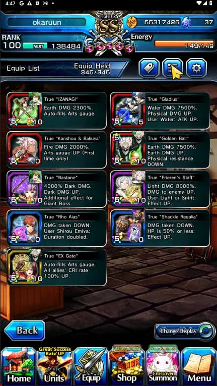 Grand Summoners Accounts GLOBAL | Ascend 19 | Double Okarun TW, Roy TW, Fri image 9