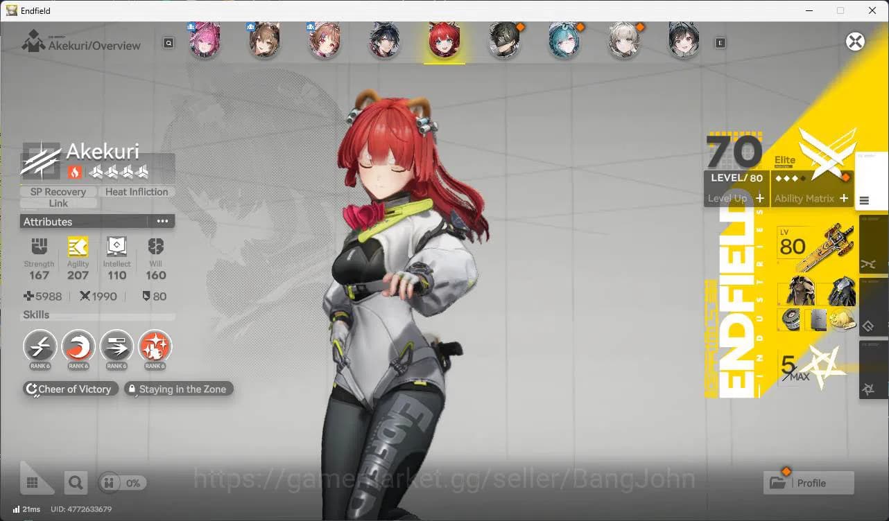 Arknights: Endfield Accounts ASIA | LVL 52 | laevatain, Yvonne, Gilberta, Ardel image 9