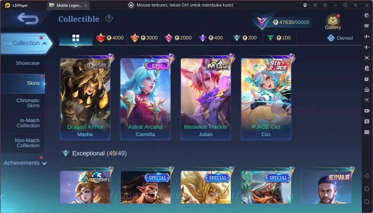 Mobile Legends: Bang Bang Accounts GLOBAL Hero 132 Skin 226|KOF Karina|CC Natalia|9th image 1