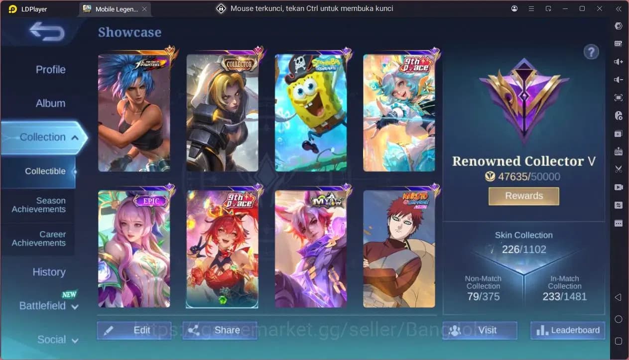 Mobile Legends: Bang Bang Accounts GLOBAL Hero 132 Skin 226|KOF Karina|CC Natalia|9th image 12