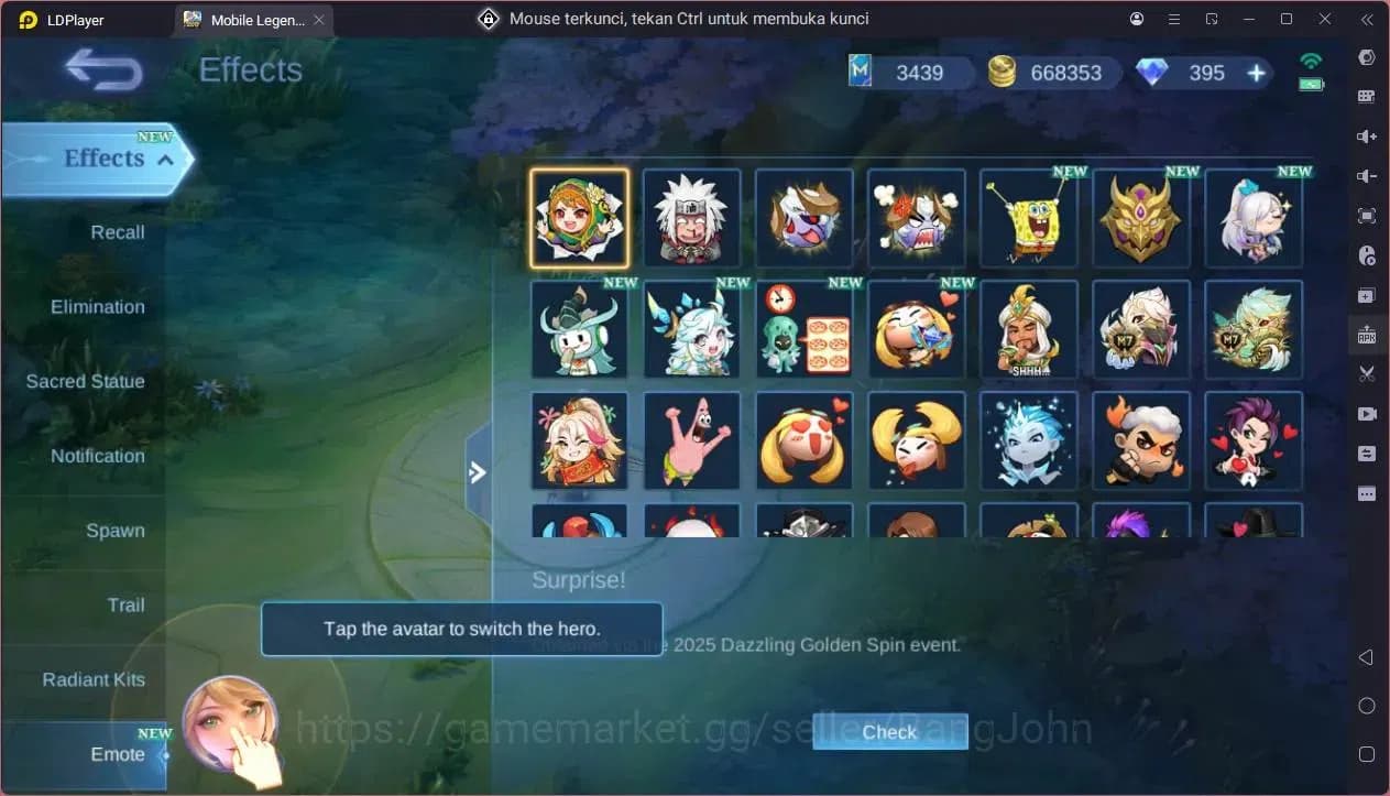 Mobile Legends: Bang Bang Accounts GLOBAL Hero 132 Skin 226|KOF Karina|CC Natalia|9th image 9