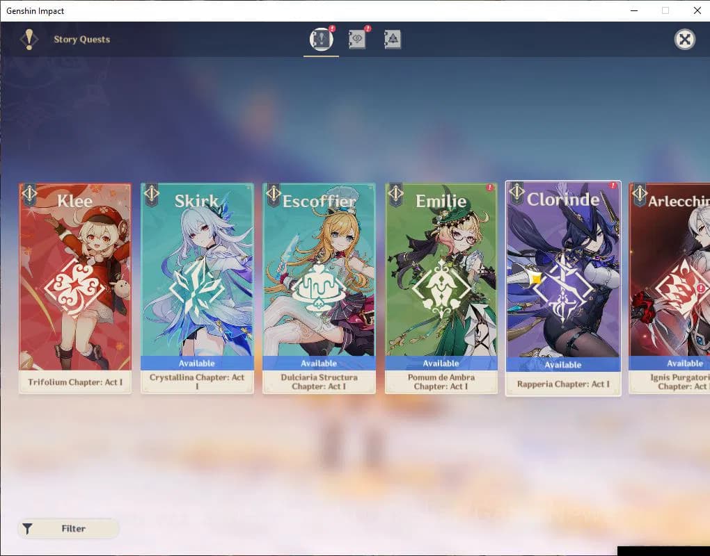 Genshin Impact Accounts ASIA|AR 55|4 Limit+3(*5WeP)|Clorinde+Sign,Skirk,Ra image 11