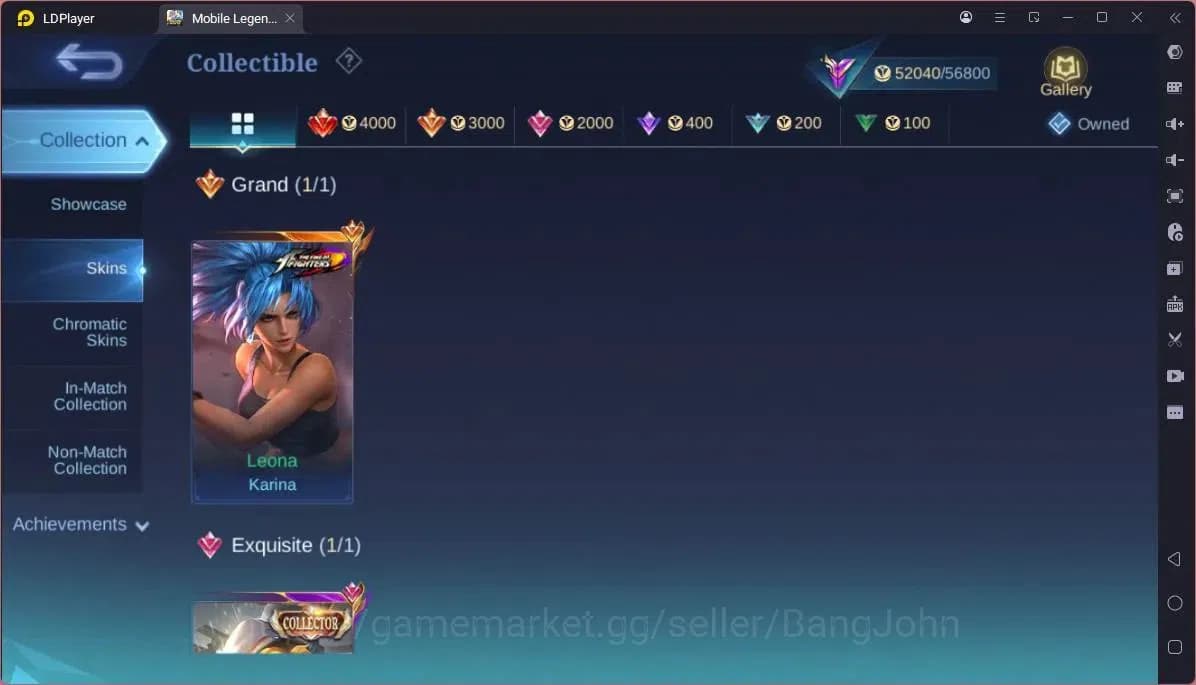 Mobile Legends: Bang Bang Accounts GLOBAL Hero 132 Skin 255|KOF Karina|CC Natalia|Va image 8