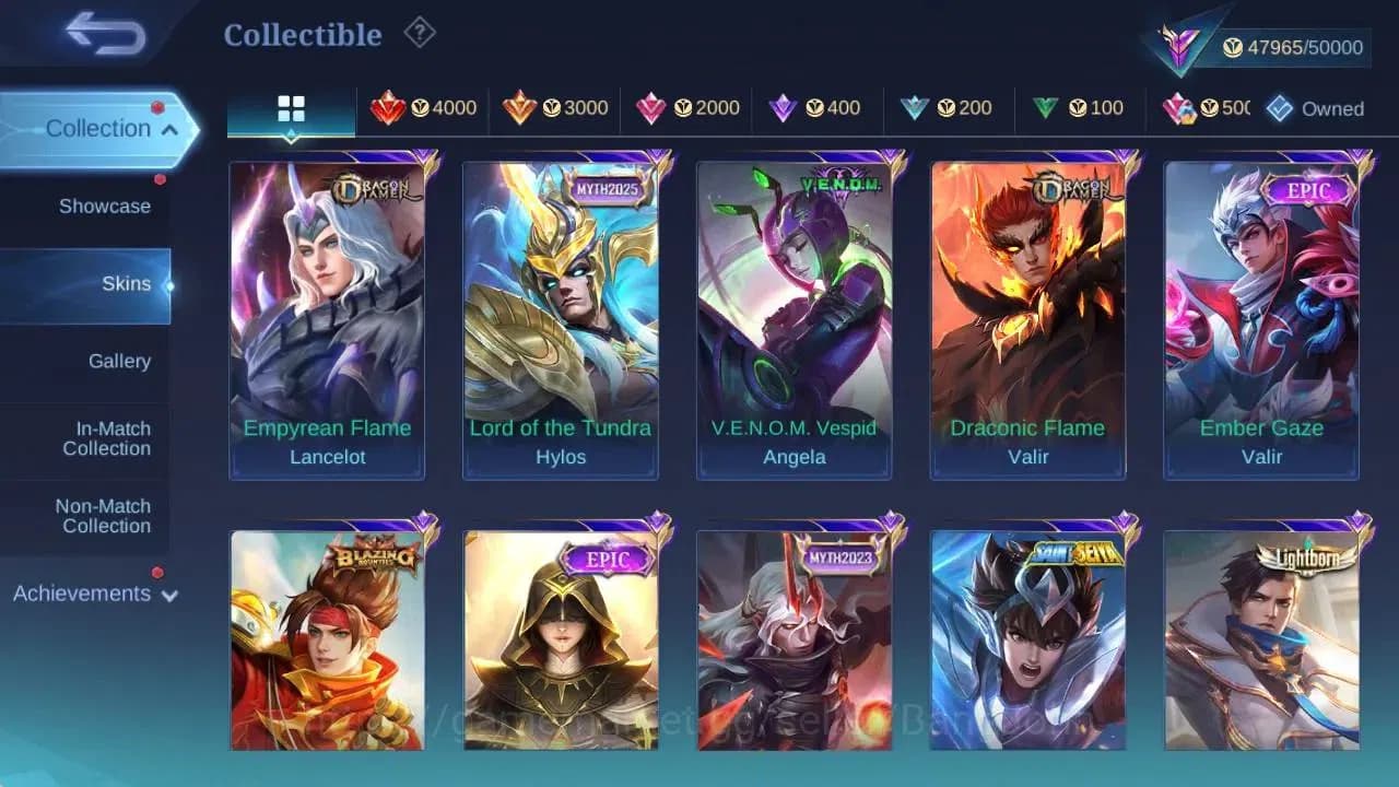 Mobile Legends: Bang Bang Accounts GLOBAL Hero 129 Skin 216|SEASON Floryn|CC Tigreal| image 11