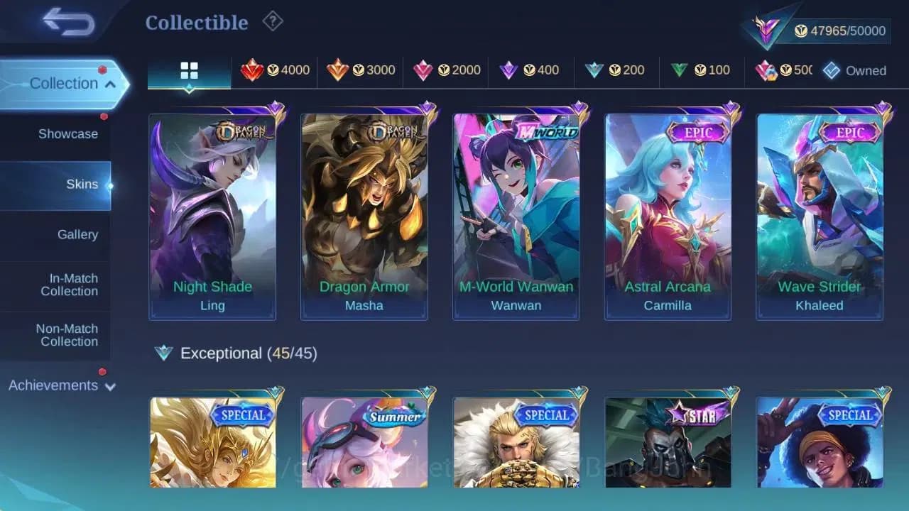 Mobile Legends: Bang Bang Accounts GLOBAL Hero 129 Skin 216|SEASON Floryn|CC Tigreal| image 12