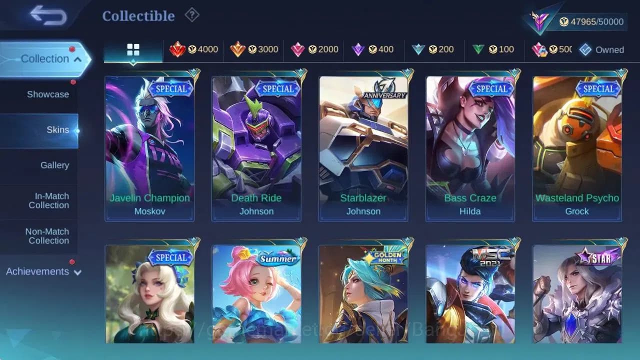 Mobile Legends: Bang Bang Accounts GLOBAL Hero 129 Skin 216|SEASON Floryn|CC Tigreal| image 15