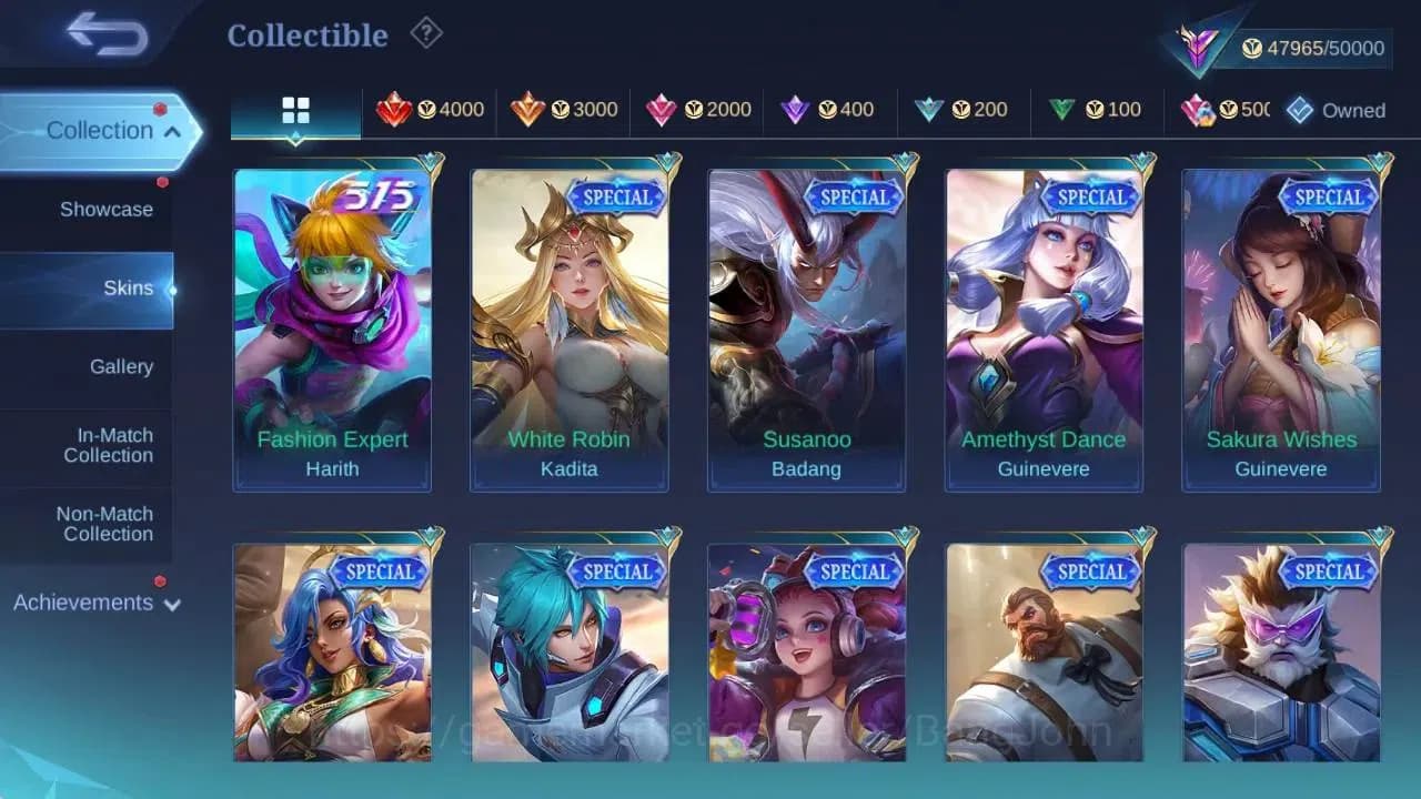 Mobile Legends: Bang Bang Accounts GLOBAL Hero 129 Skin 216|SEASON Floryn|CC Tigreal| image 16